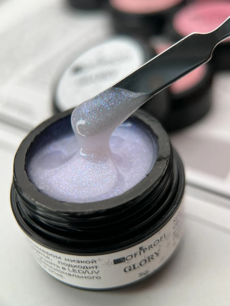 Гель камуфлирующий для ногтей с шиммером Glory Тон 01 Sofiprofi Camouflage gel, 15 мл